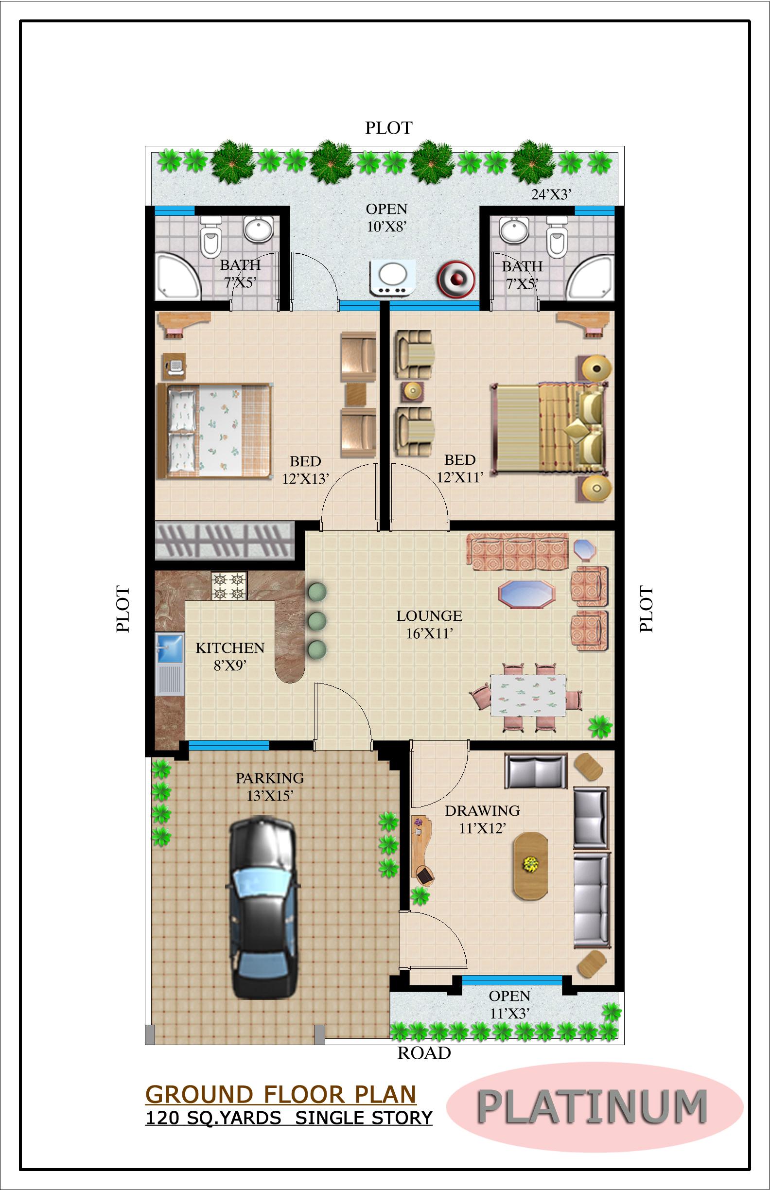 Single Storey Bungalow Floor Plans